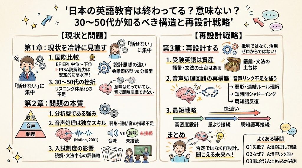 日本の英語教育は終わってる？意味ない？30〜50代が知るべき構造と再設計戦略