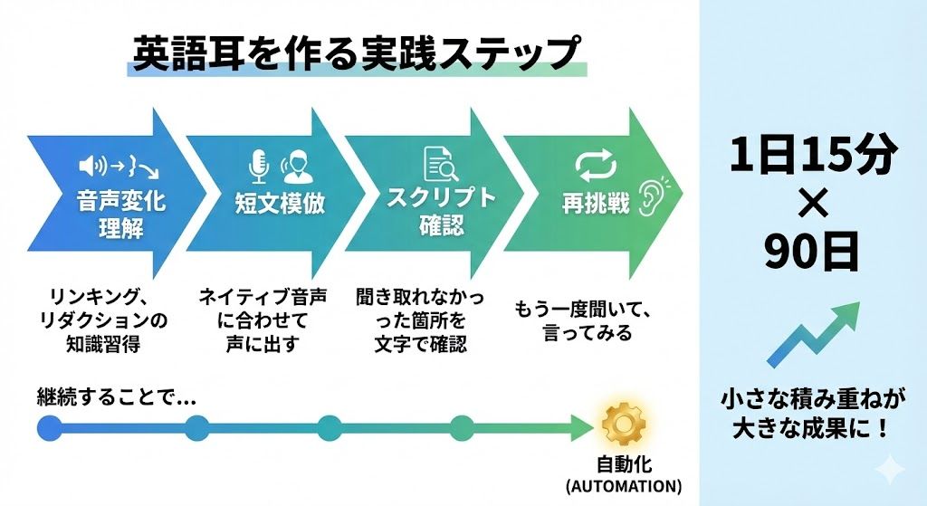 英語耳を作る実践ステップ